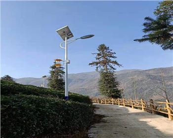 西安新農(nóng)村太陽(yáng)能殺蟲(chóng)燈燈案例 陜西蘭光路燈廠產(chǎn)品